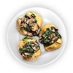 Baked Potato With Spicy Mushrooms 