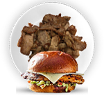 Turkish Burger With Donner Meat 